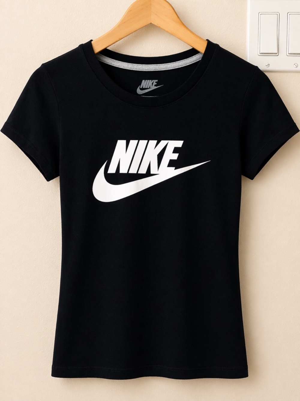 Nike Black T-Shirt with White Logo